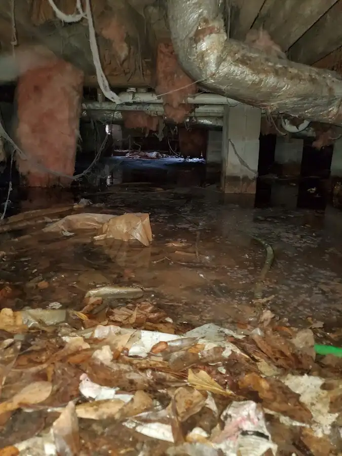 Crawl space flood assessment for Commercial Water Damage Restoration in Terrell